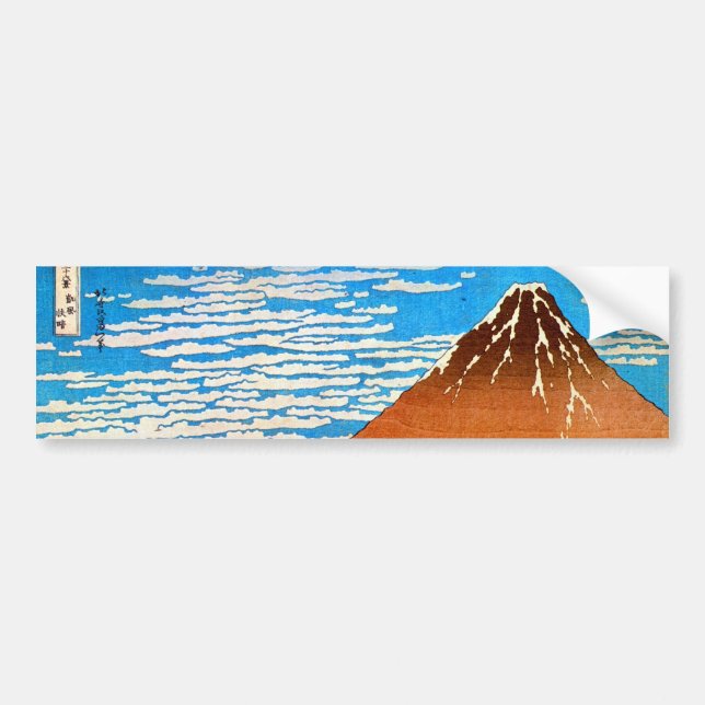 凱 風 晴(赤 士 快), bud: Red Mount Fuji, Hokusai, Ukiyo- Bildekal (Framsidan)