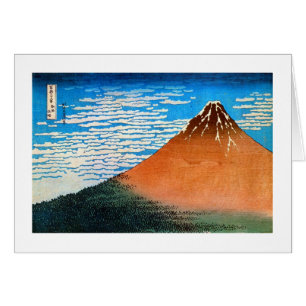 凱 風 晴(赤 士 快), bud: Red Mount Fuji, Hokusai, Ukiyo- Hälsningskort