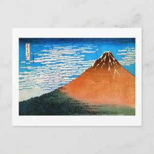 凱 風 晴(赤 士 快), bud: Red Mount Fuji, Hokusai, Ukiyo- Vykort