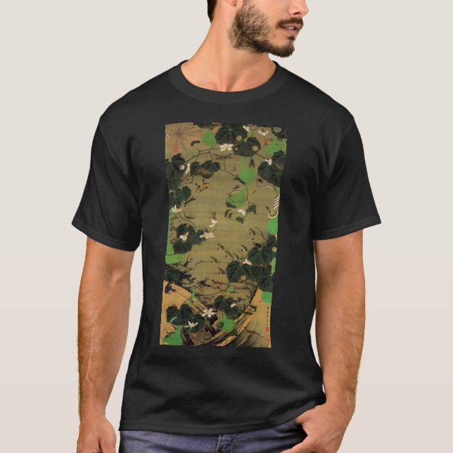 動 植 絵(23)池 辺 群 budgivningsbud, budgivningsbudpris t shirt (Framsida)