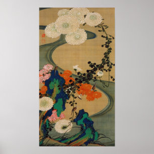 動 植 絵(29)菊 花 流 budgivningsår, budgivningsbudpris poster