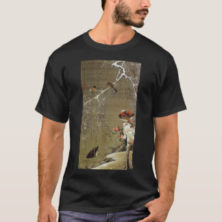 動 植 絵(3)雪 中 鴛 budgivningsorder, budgivningsbud t-shirt