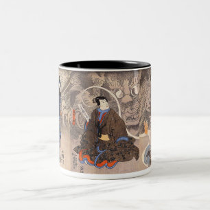 化け猫 国芳Apparition av den Monstrous katten, Två-Tonad Mugg