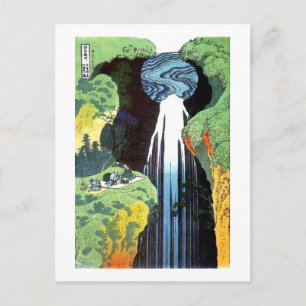 北斎 Hokusai Amida Vattenfall Finkonst Vykort