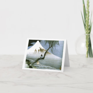 北斎pojke & konst för Mt Fuji Kort