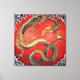北 斎 龍, 北 斎 Hokusai Dragon, Hokusai, Art Canvastryck