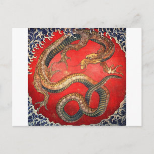 北 斎 龍, 北 斎 Hokusai Dragon, Hokusai Vykort