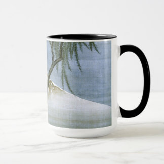 北 pojke och mt Fuji Fine Art Mugg