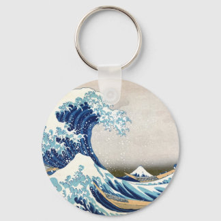 北 Underbar våg av Kanagawa Hokusai Fine Art Nyckelring
