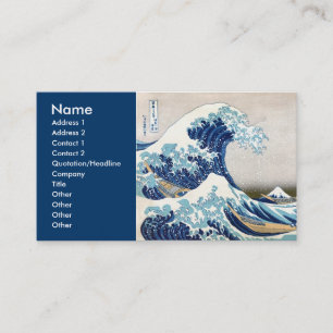 北 Underbar våg av Kanagawa Hokusai Fine Art Visitkort