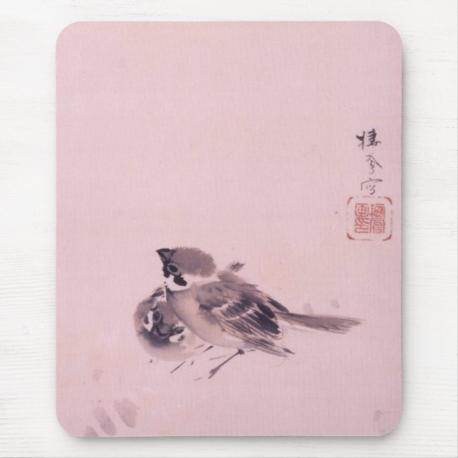 双 雀, 栖 Sparrow, Seihō, Japansk konst Musmatta (Framsidan)