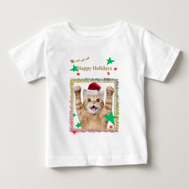 可愛いねこのクリスマスデザイン♡ T SHIRT (Framsida)