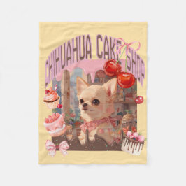 可愛いチワワのケーキ屋さん、sweets 、cherry、coquett,cake,puppyが好き fleecefilt