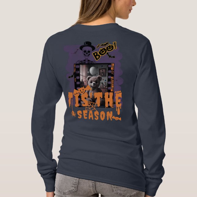 可愛いテディベアハロウィンデザイン T SHIRT (Baksida)