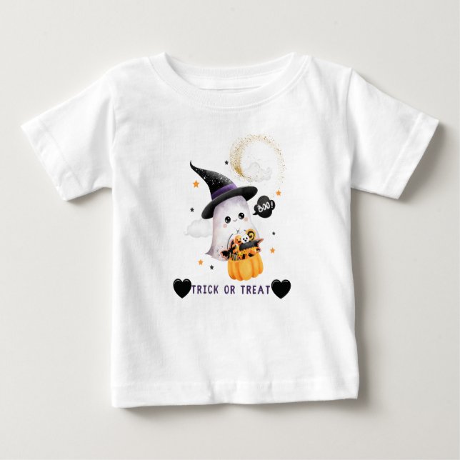 可愛いハロウィーンTシャツTrick or treet T Shirt (Framsida)