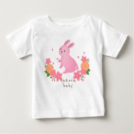 可愛い桜とピンクのうさぎ 日本 和風 cherry blossoms t shirt