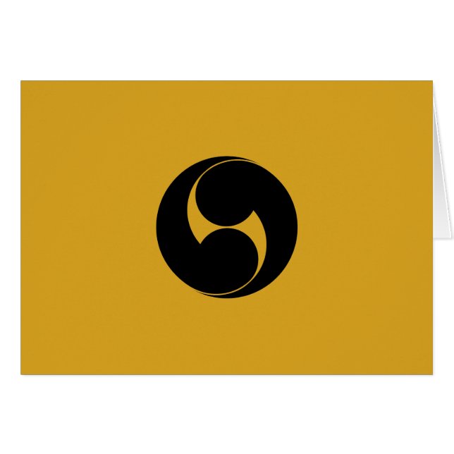 右 二 つ 巴(地 抜 き) HÄLSNINGSKORT (Framsidan Horizontal)