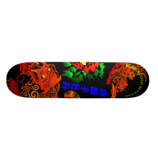 唐獅子牡丹(KARAJISHIBOTAN) MINI SKATEBOARD BRÄDA 18,5 CM