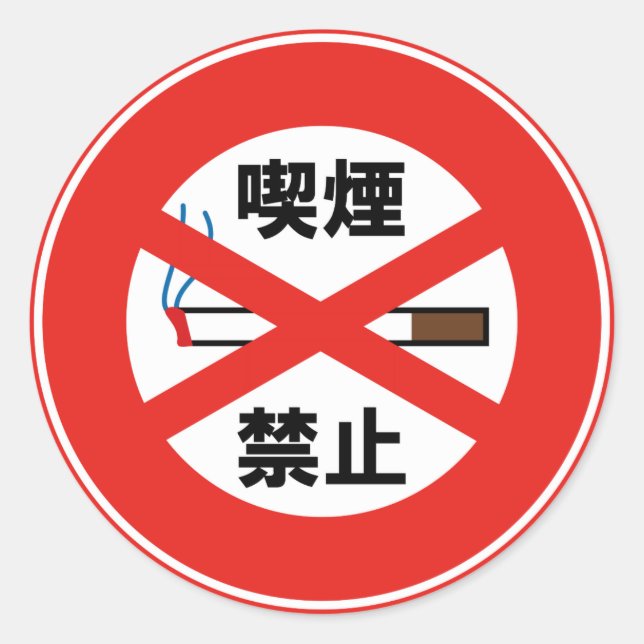 喫 煙 禁 止 RUNT KLISTERMÄRKE (Framsida)