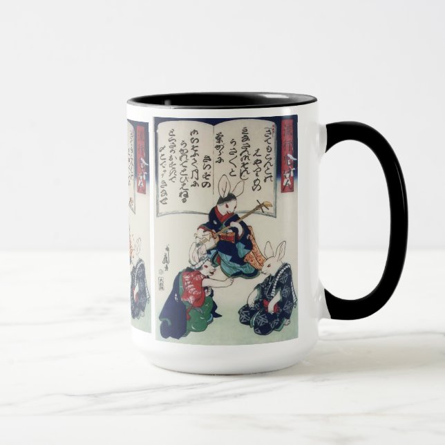 國 Ken Rabbit Epidemic Kuniyoshi Fine Art Mugg (Höger)