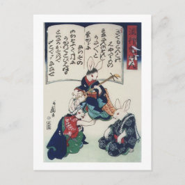 國 Ken Rabbit Epidemic Kuniyoshi Fine Art Vykort