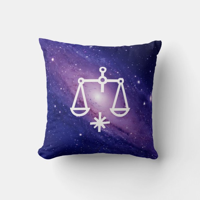 天秤座、 Libra, konstellation (Zodiac) Kudde (Framsida)