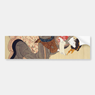 女, 国 貞 Woman, Kunisada, Ukiyo-e Bildekal