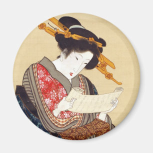 女, 国 貞 Woman, Kunisada, Ukiyo-e Magnet