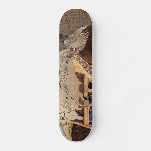 妖 怪, 国 japanska Zombie, Kuniyoshi, Ukiyo-e Old School Skateboard Bräda 21,6 Cm (Framsida)