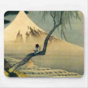 富士と少年, 北斎 Mount Fuji och pojke, Hokusai, Ukiyo-e Musmatta