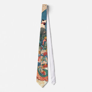 少 女 猫, 国 芳 flicka med Cat, Kuniyoshi, Ukiyo-e Slips