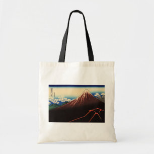 山 下 白 雨, 北 斎 Thunder och Mount Fuji, Hokusai, Ukiy Tygkasse