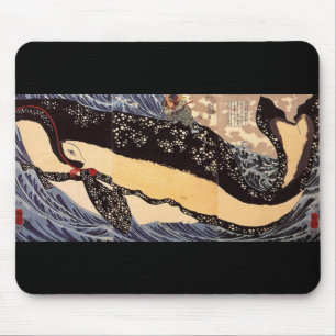 巨鯨 stort val för 国芳, Kuniyoshi, Ukiyoe Musmatta