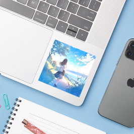 後ろ姿JKシール|寿司娘 GenerativeAI Klistermärken