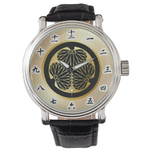 徳川家紋 Tokugawa KAMON, japansk familjvapensk Armbandsur