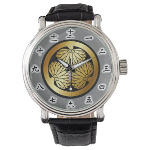 徳川家紋 Tokugawa KAMON, japansk familjvapensk Armbandsur