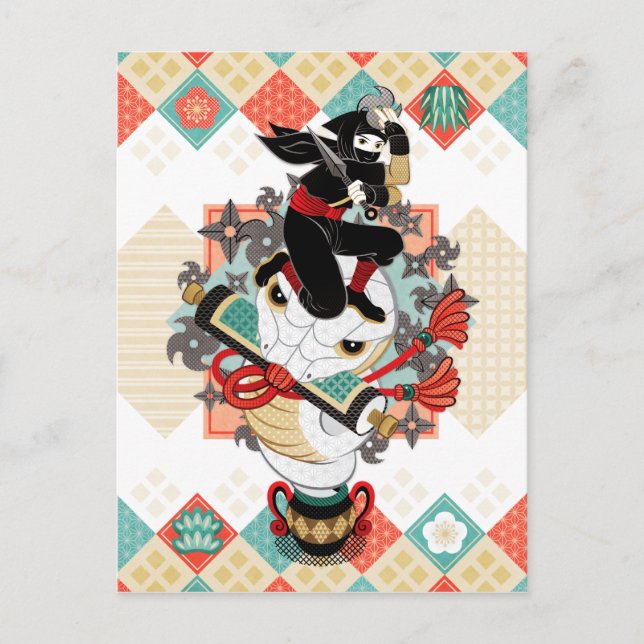 忍 と 蛇2019(リ イ 者)/ Ninja och orm 2019(remake) Vykort (Framsida)