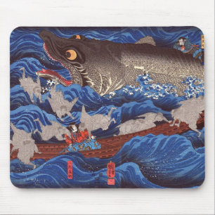 怪 鮫,国 芳 Shark, Kuniyoshi, Ukiyo-e Musmatta