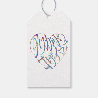 感謝のココロ Thank you 多言語17国語 字抜きカラフル Presentetikett