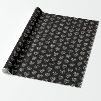 感謝の心 Thank you flerspråkiga44språk vit mönster Presentpapper