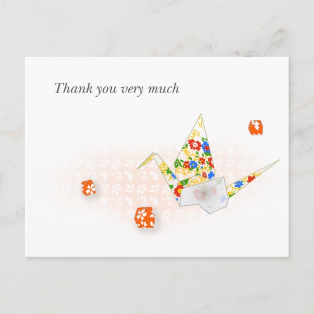 折 り 鶴 の ポ ス ト bud vykort (Framsida)