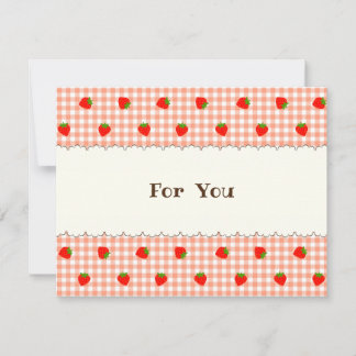 文字　カスタマイズ　いちご　チェック　オレンジ KORT