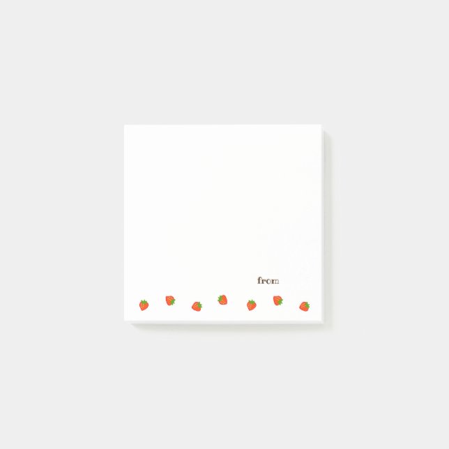 文字　カスタマイズ　いちご　 POST-IT BLOCK (Framsida)