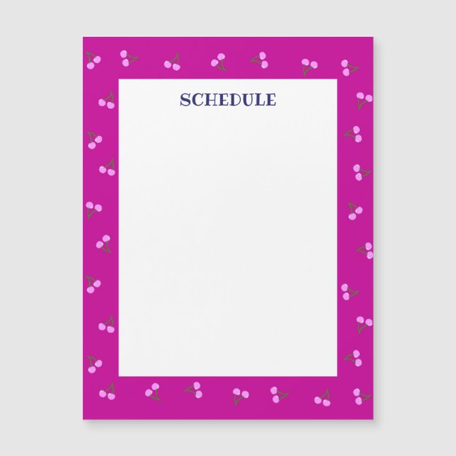 文字　カスタマイズ　チェリー　ラズベリーピンク    マグネット (Framsida)