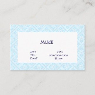 文字 カスタマイズ 菊 ブルー 名刺 VISITKORT