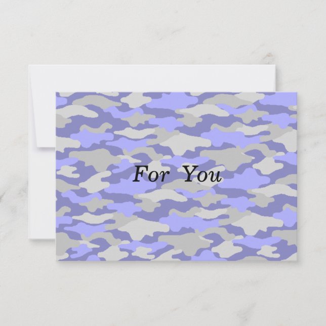 文字　カスタマイズ　迷彩　グレー カード KORT (Framsida)