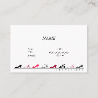 文字 カスタマイズ IT’S TONIGHT 名刺 VISITKORT