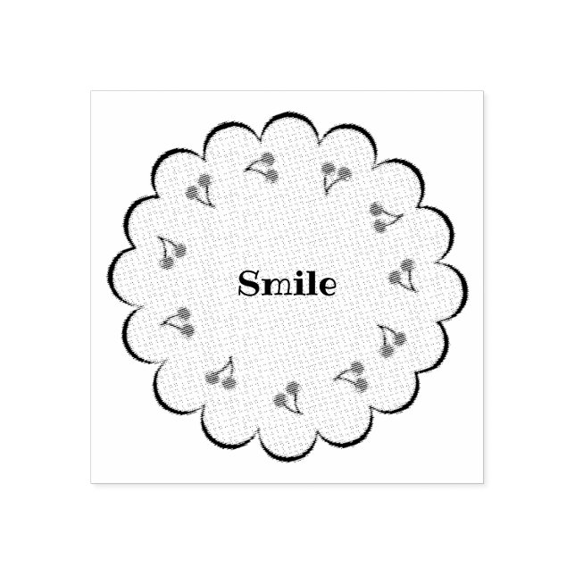 文字　カスタム　チェリー　 ラバースタンプ STÄMPEL (Tryck)