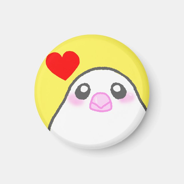 文鳥ぴょんちゃんハート MAGNET (Framsidan)