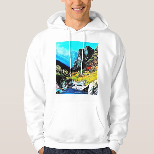 日が当たる岩山 HOODIE (Framsida)